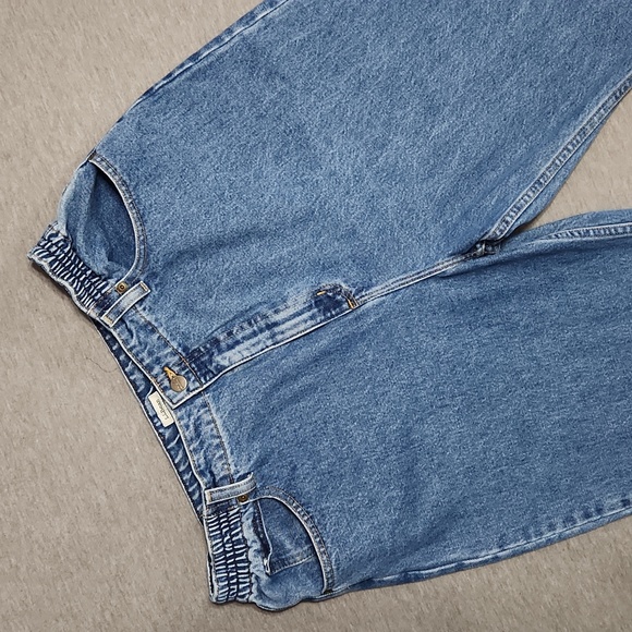 Vintage L.L. Bean High Rise Baggy Relaxed Tapered Leg Elastic Waist "Mom" Jeans - Picture 5 of 11